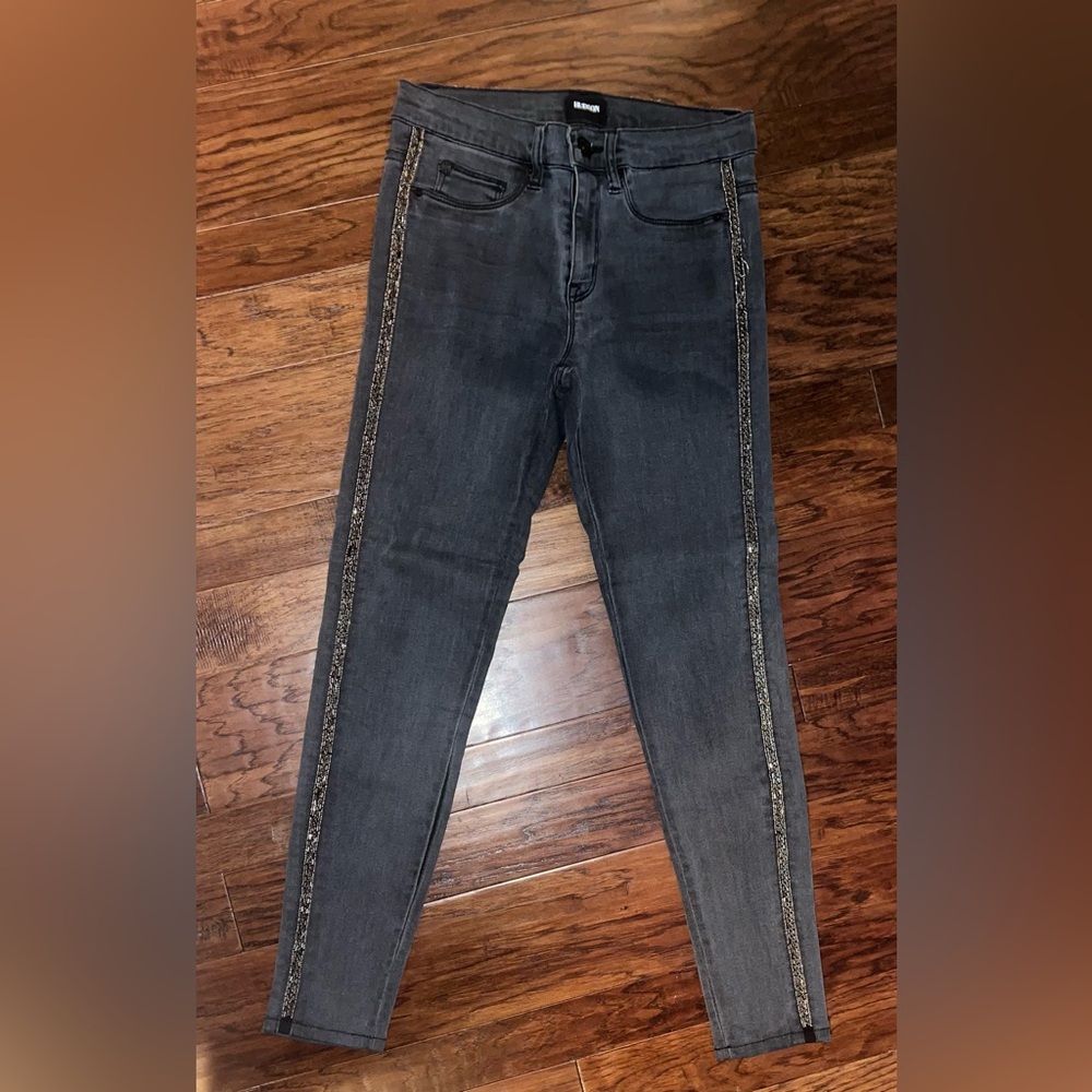 Hudson black skinny jeans 
Beaded